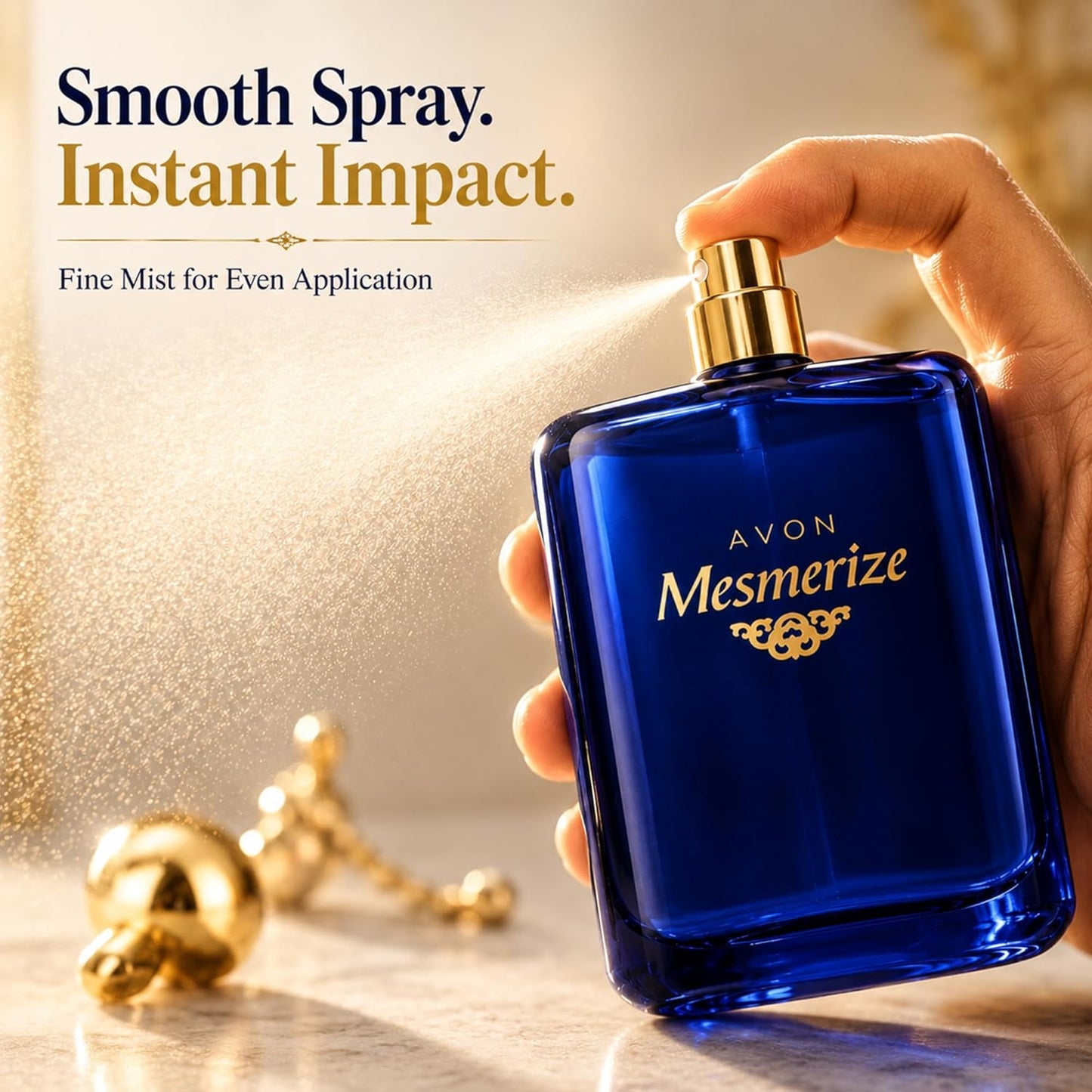 AVON Mesmerize Cologne Spray - Long-Lasting Men's Cologne with Sandalwood & Amber | 3.4 fl oz Travel Size