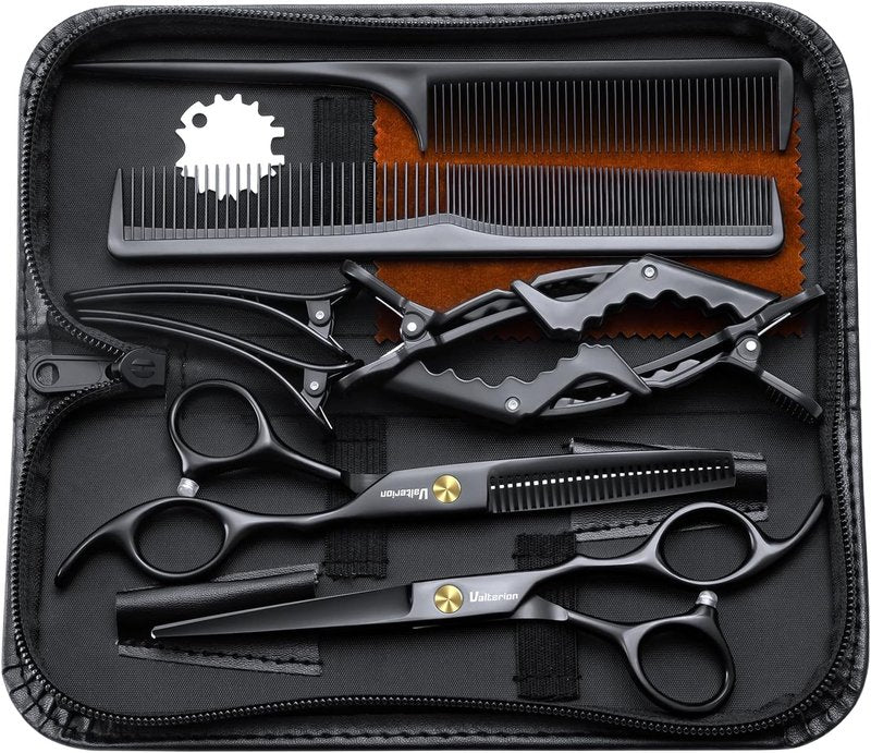 Hair Cutting Scissors Set - 6.5-Inch 440C Stainless Steel Barber Shears | Japanese-Style Craftsmanship for Home Grooming