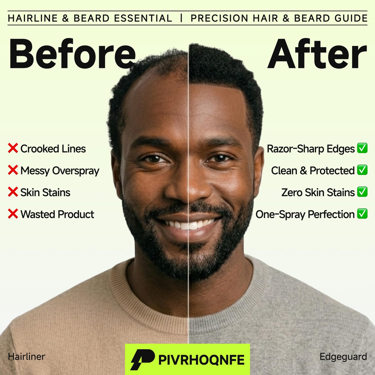 Enhancement Card for Barbers – Hairline & Beard Lineup Tool with Measurement Guide