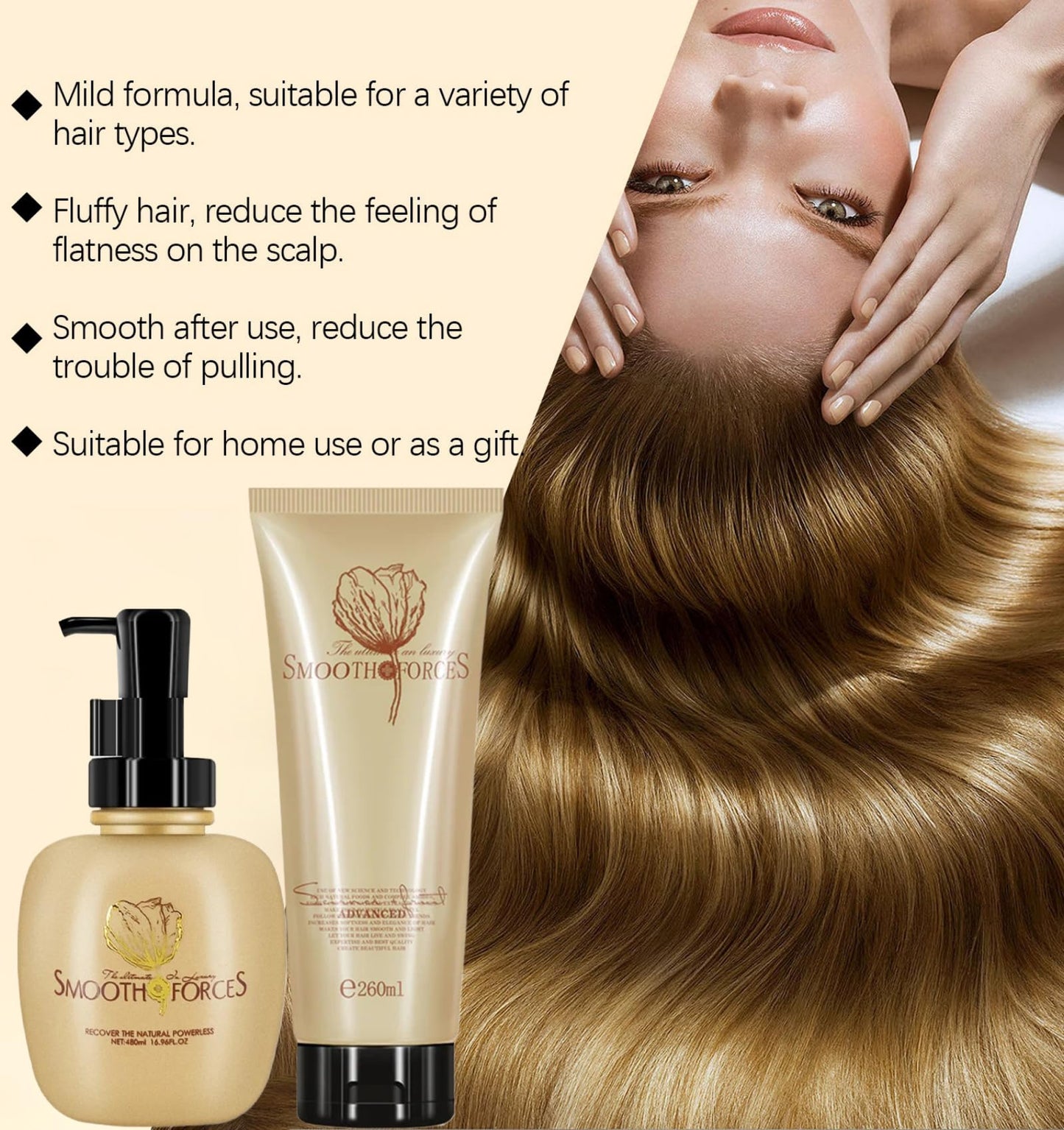Cappuvini Urcoolestt Magical Collagen Hair Mask, 260ml/9.15oz Advanced Molecular Root Care, Molecular Repair Deep Conditioning Keratin Hair Mask for Dry & Damaged Hair