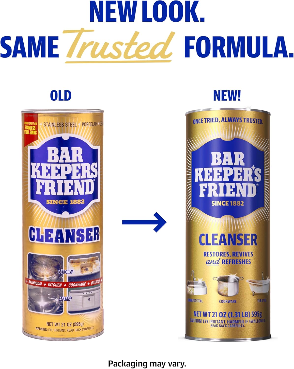 Bar Keepers Friend Powder Cleanser - 12 oz | Multipurpose Degreaser for Stainless Steel Pots, Rust & Soap Scum Removal