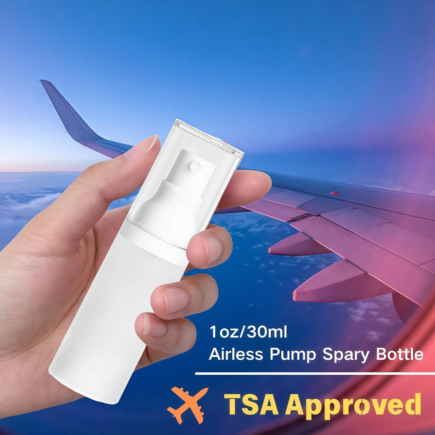 360° Angle Work - Small Spray Bottle | 1oz/30ml - Mini Spray Bottle - TSA Approved Travel Bottles | Portable Refillable Leak Proof | For Perfume Toner Hair spray Facial Moisturizing | 1oz/30ml-Pack 2