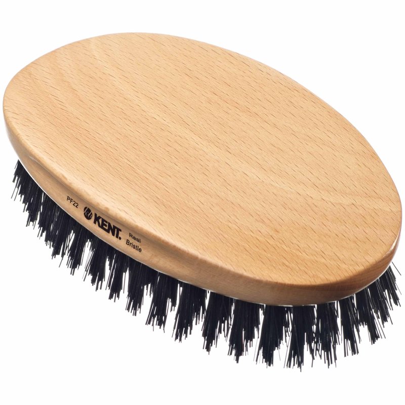 Kent Mens Grooming Kit: Extra Small Comb, Coarse Tooth Pocket Comb, Oval Palm Hair Brush for Beard and Mustache Care. Made in England