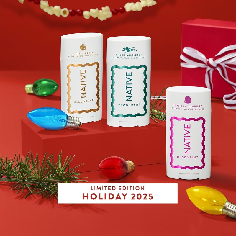 Native Deodorant - Holiday Gumdrop Scent | Aluminum-Free, 72-Hour Odor Control for Men & Women