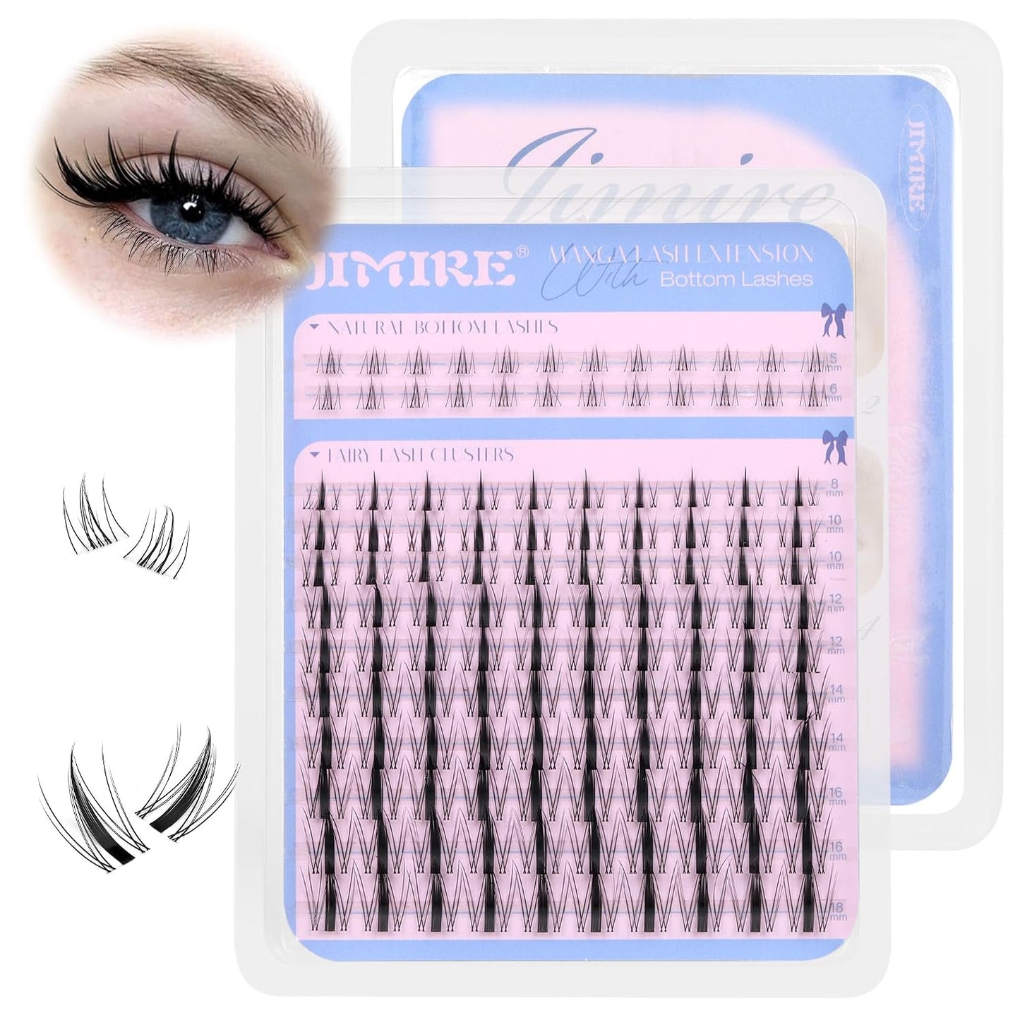 Wispy Lash Clusters - 180Pcs D-Curl Anime Eyelash Extensions | Natural Look 8-16MM
