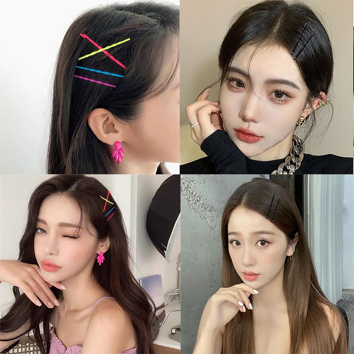 50 pcs Bobby Pins with Cute Tin Box Packaging Hair Clips for Girls and Women of All Hair Types for Styling Updo Hair Buns