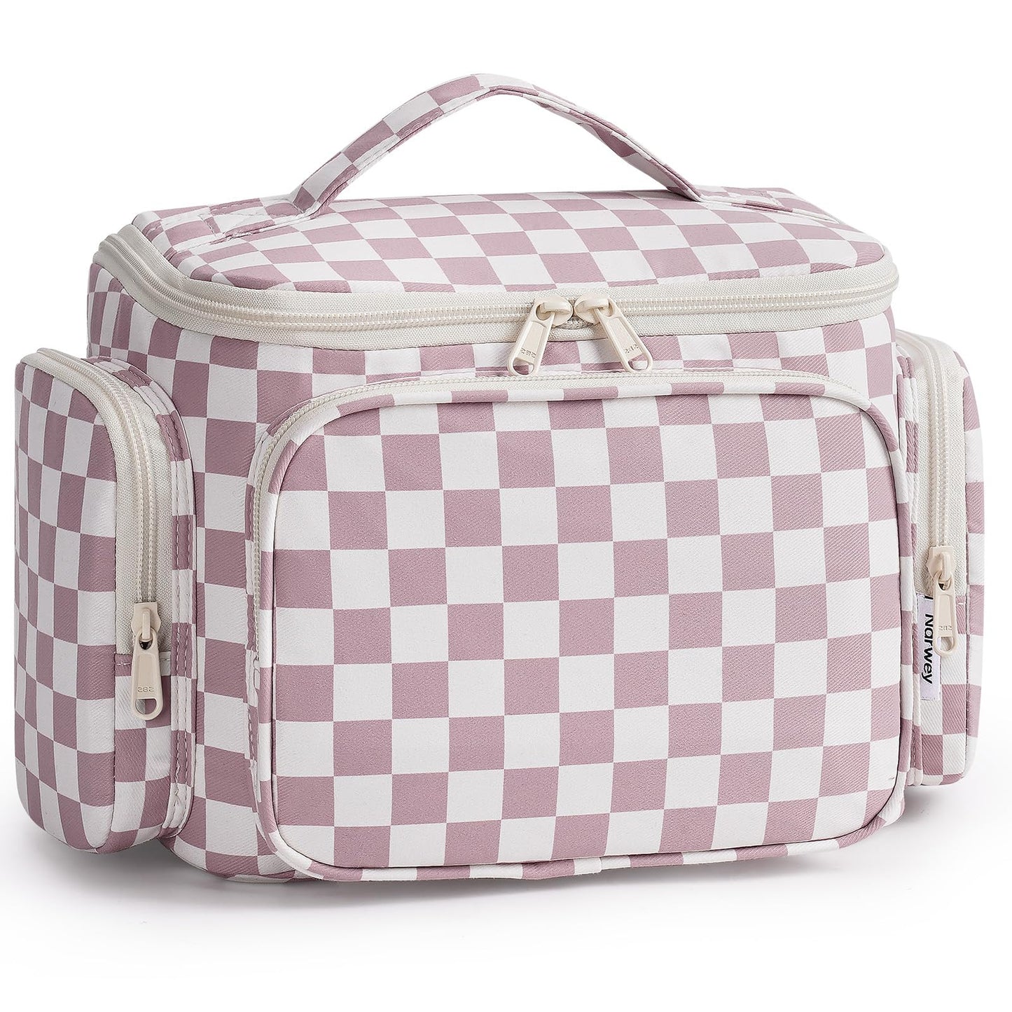 Narwey Hanging Travel Toiletry Bag for Women, Large Makeup Bag, Wide Open Cosmetic Bag, Multiple Organized Pocket, Wet Pocket for Towel, Portable Bathroom Travel Bag for Toiletries, Essentials
