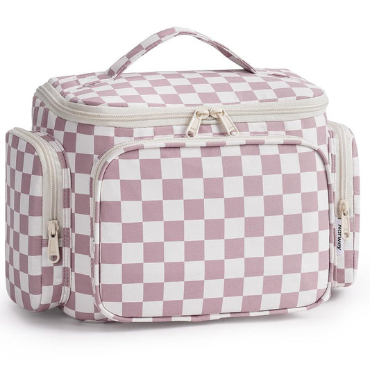 Narwey Hanging Travel Toiletry Bag for Women, Large Makeup Bag, Wide Open Cosmetic Bag, Multiple Organized Pocket, Wet Pocket for Towel, Portable Bathroom Travel Bag for Toiletries, Essentials