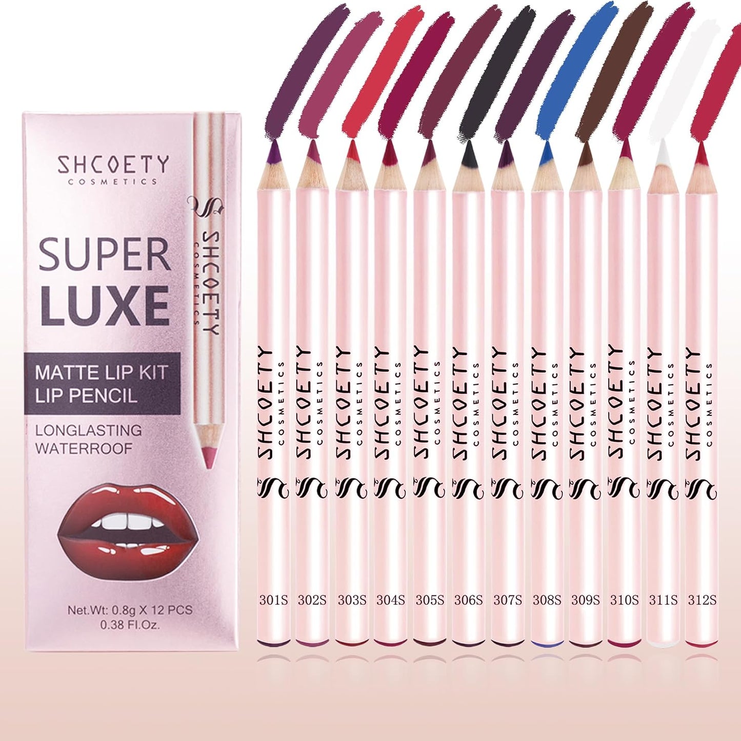 Matte Lip Liner Set - 36 Pcs Waterproof Longwear Lip Pencils | Smooth, High Pigmented Natural Makeup