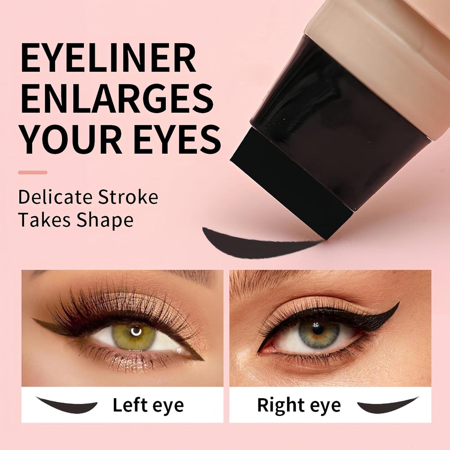 Waterproof Eyeliner Stamp - Smudge-Proof Black Eyeliner Pen for Easy Application