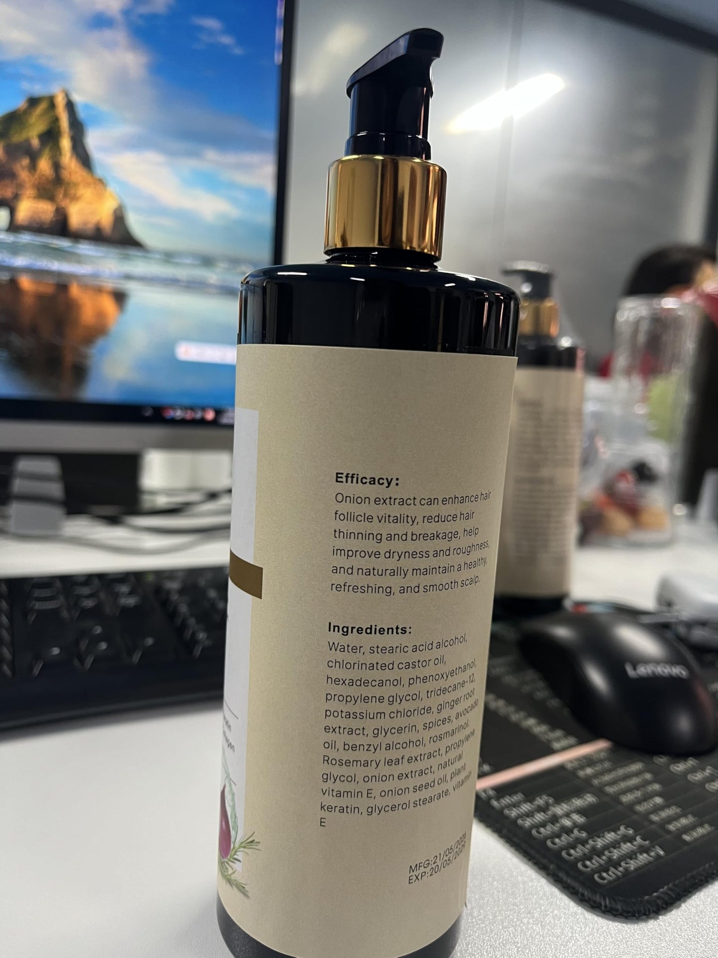 ekxzvg Biotin Shampoo for Hair Growth, with Onion Hydrosol Stronger Fuller Thicker Hair Formula, Growth Shampoo for Women & Men