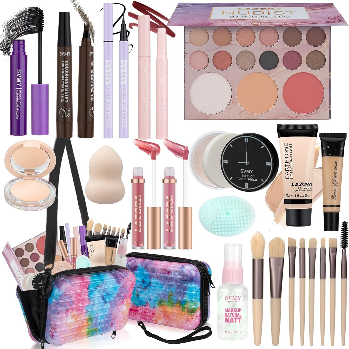 All-in-One Makeup Kit for Teens | Essential Gift Set for Women - Complete Makeup Bundle