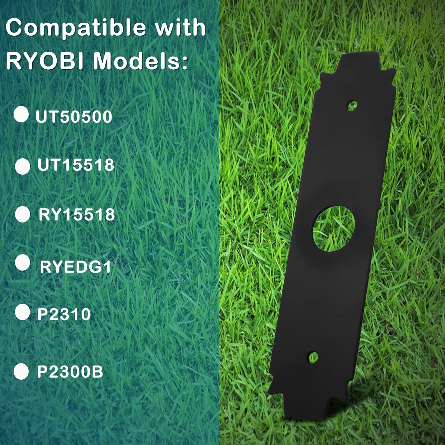 Edger Blade 8" AC04215 Edger Steel Serrated Blad 1" Center Hole Compatible with Ryobi Expand-It Edger Attachment, Fits Edgers Models UT50500, UT15518, RY15518, RYEDG11, P2310 and P2300B - 3 Packs