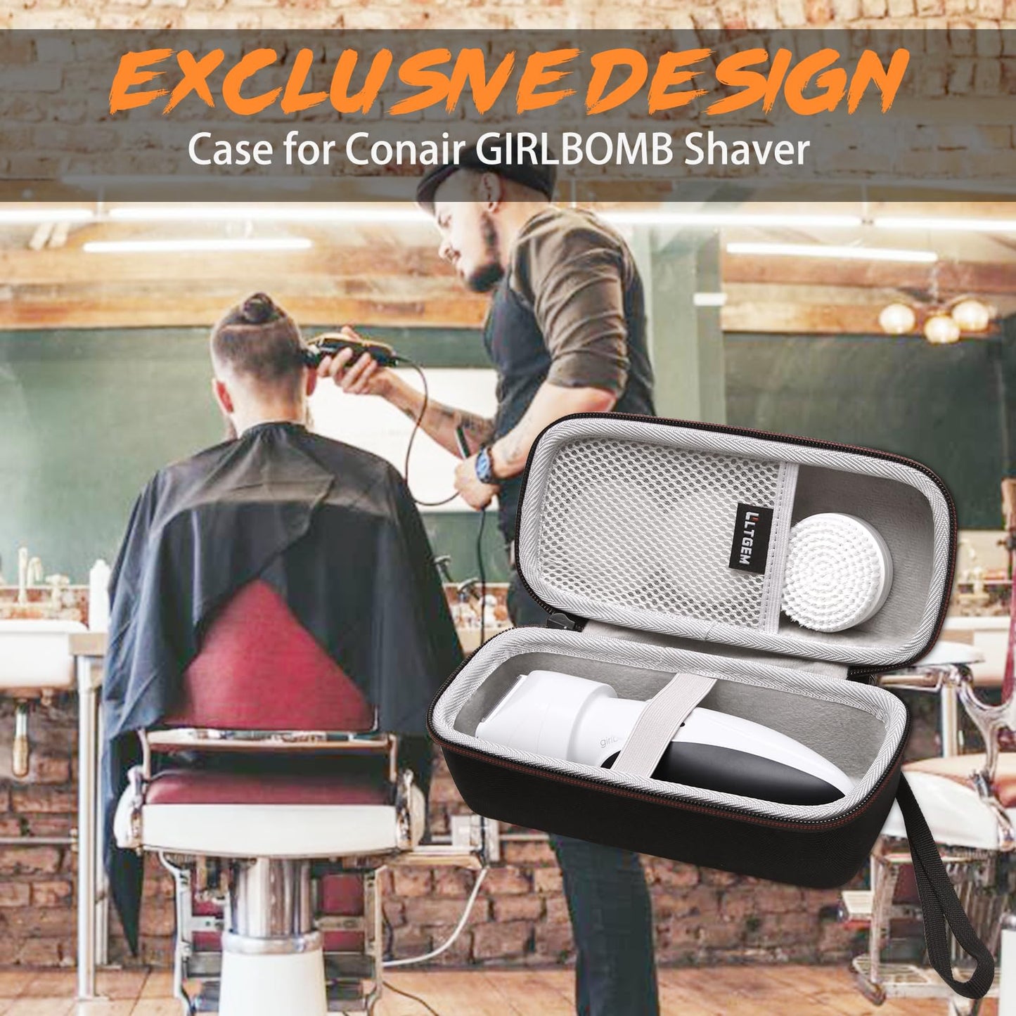 LTGEM Hard Travel Storage Carrying Case for Conair GIRLBOMB Shaver and Body Polish Kit for Women - Travel Carrying Electric Razor Hard Case