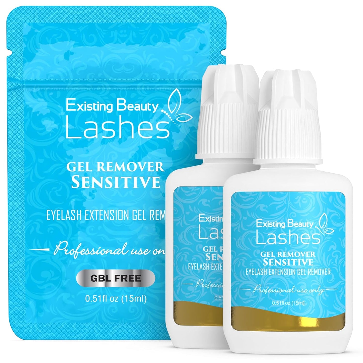 Sensitive Lash Remover Gel - GBL Free & Fast-Acting Formula | 15 ml (2 Pack)