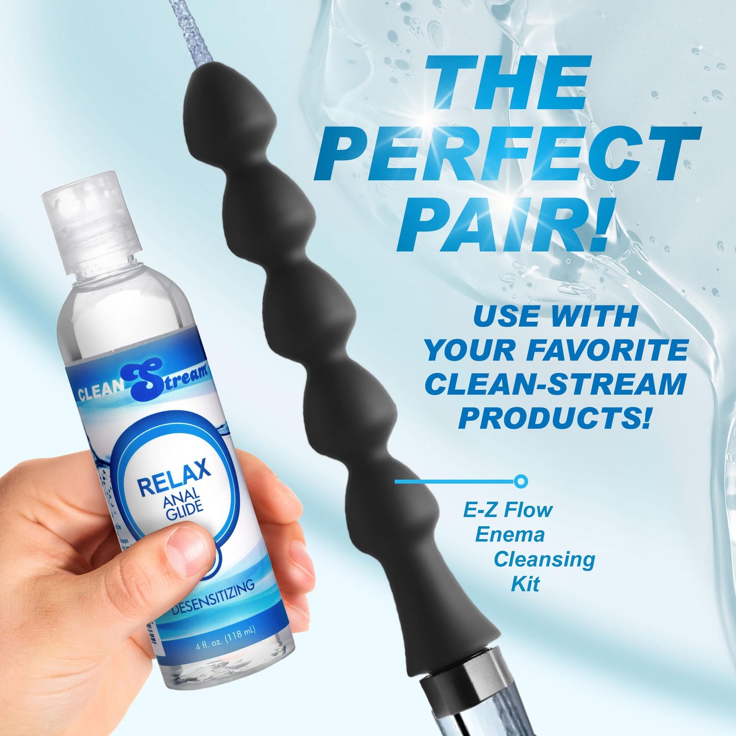 Cleanstream Relax WaterBased Glide | Unscented, FragranceFree Lubricant for Comfort & Smooth Use | Toy Compatible, Easy to Clean | NonSticky Liquid Formula | 4 oz