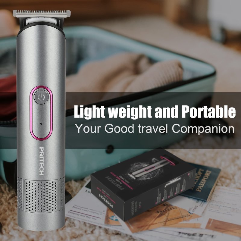PRITECH Hair Trimmer for Women, Waterproof Bikini Trimmer for Women for Wet & Dry Use, Rechargeable Pubic Hair Trimmer Women, Women Electric Razor&Shaver with Standing Recharge Dock