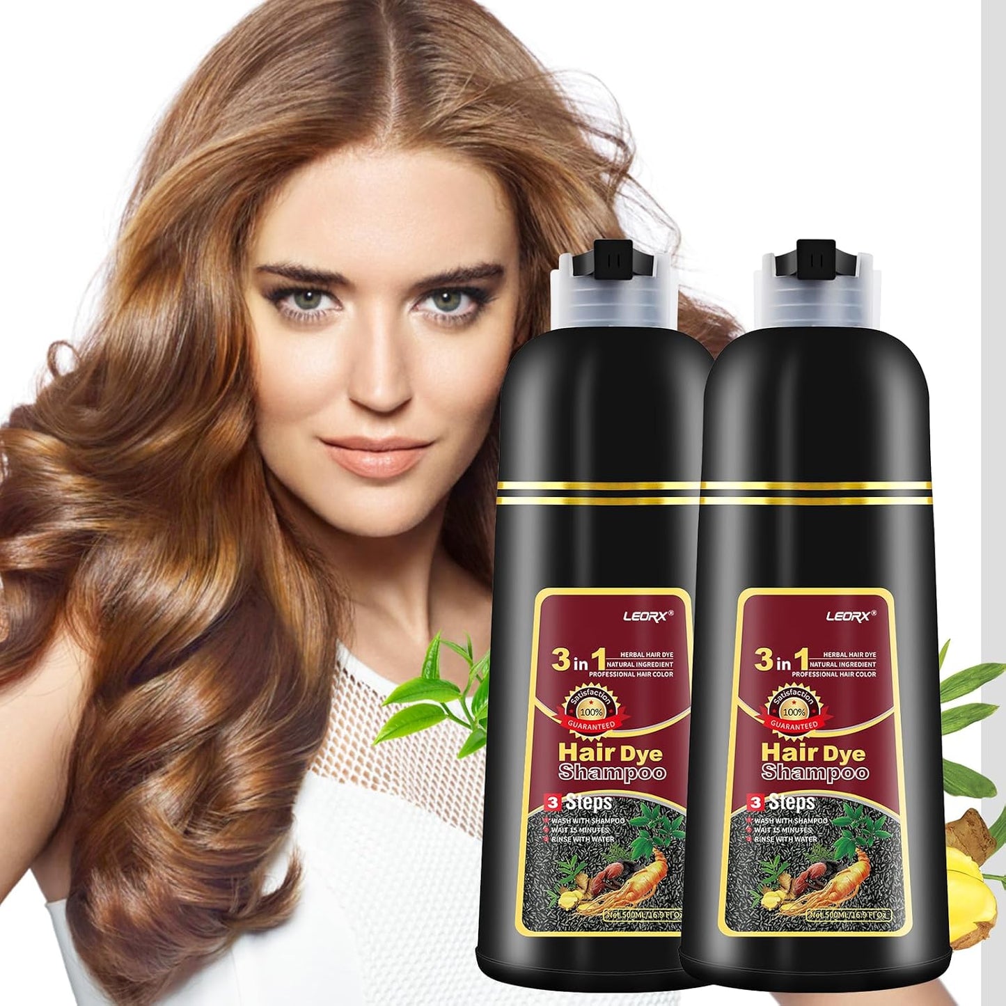 Luxury Blonde Hair Dye Shampoo - 3 In 1 Herbal Color Treatment for Women & Men | Instant Refreshing Formula