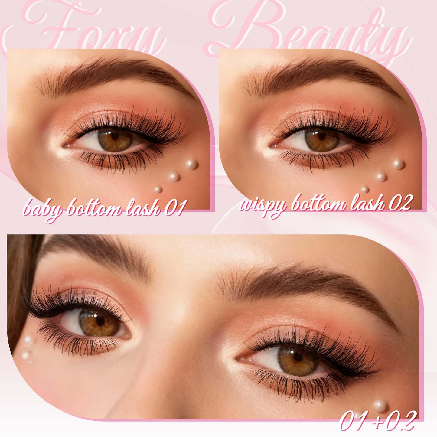 Foxy Beauty Natural Lash Clusters - Wispy & Fluffy Lash Clusters WideSpan Eyelash Clusters Lash Extension with FREE Bonus Lower Lashes