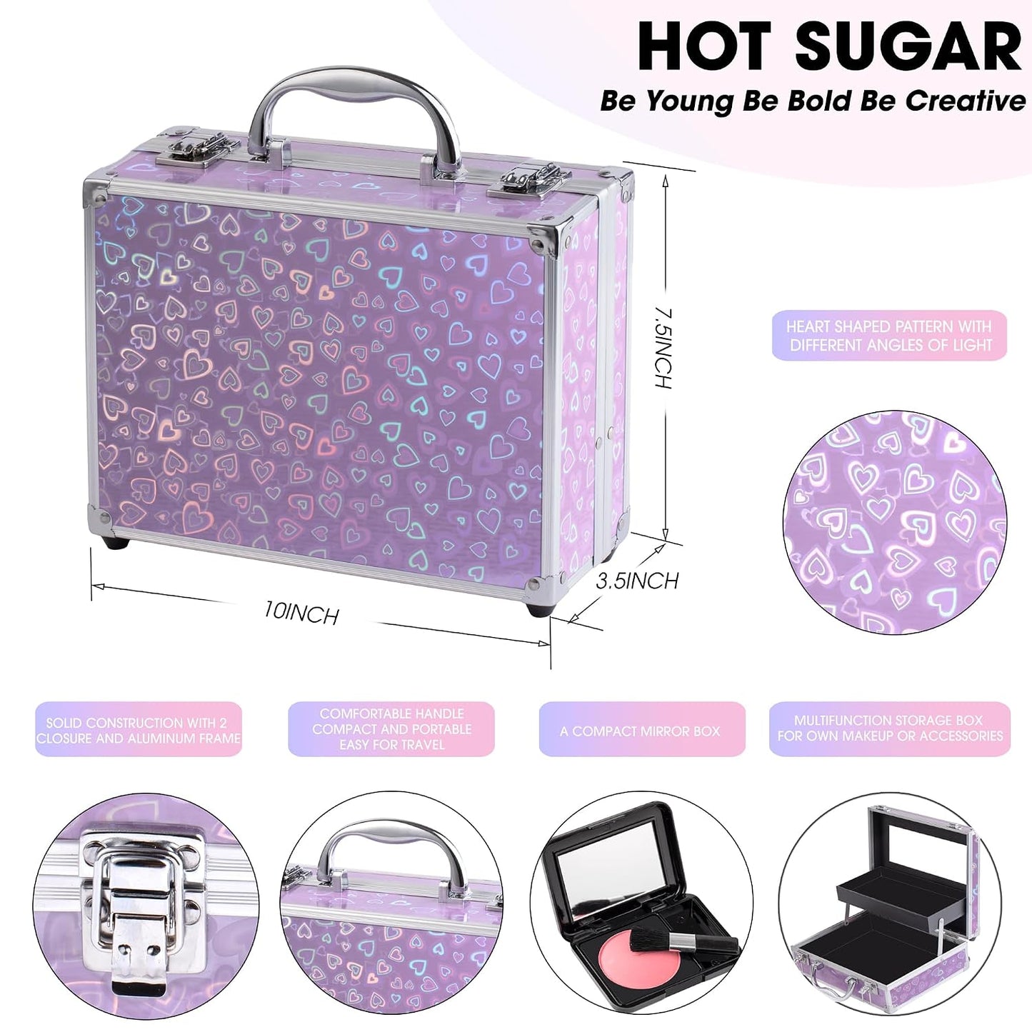 Ultimate All-in-One Makeup Kit for Teen Girls | 52 Shades & Accessories in Purple Love