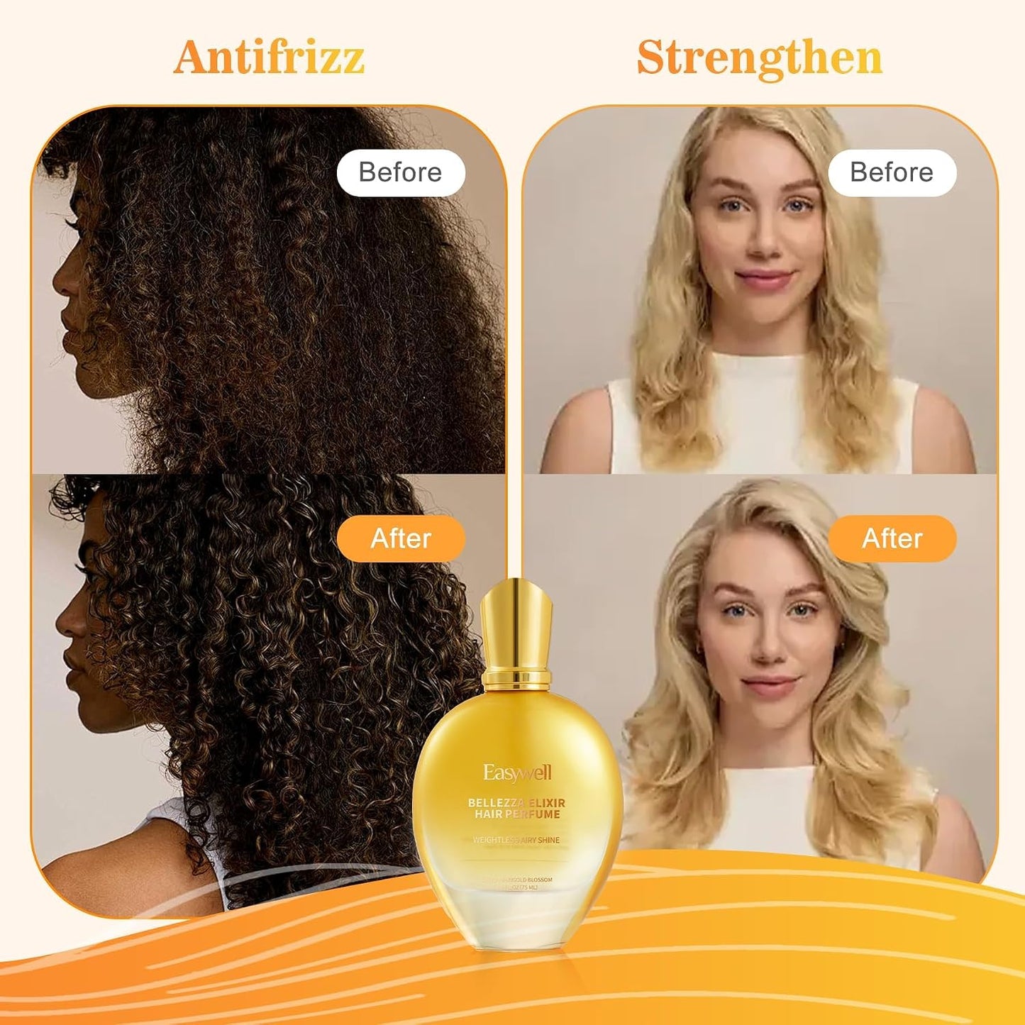 Hair Perfume Spray for Women - Leave-In Conditioner with Vitamin B5 | Floral Scent, 2.5 Fl Oz