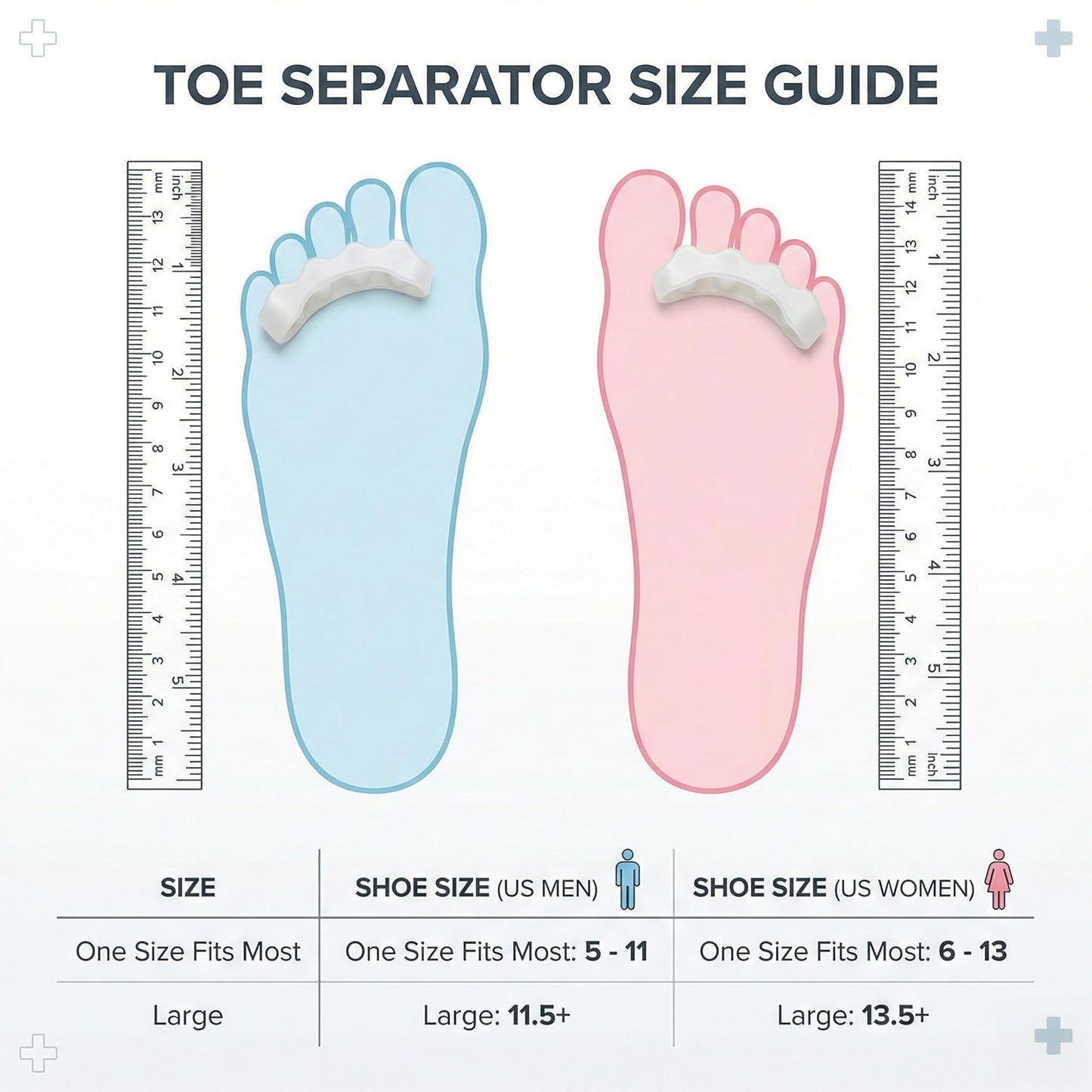Silicone Toe Separators - 6 Pcs Soft Gel Spacers for Overlapping Toes | Comfort Relief & Alignment Support