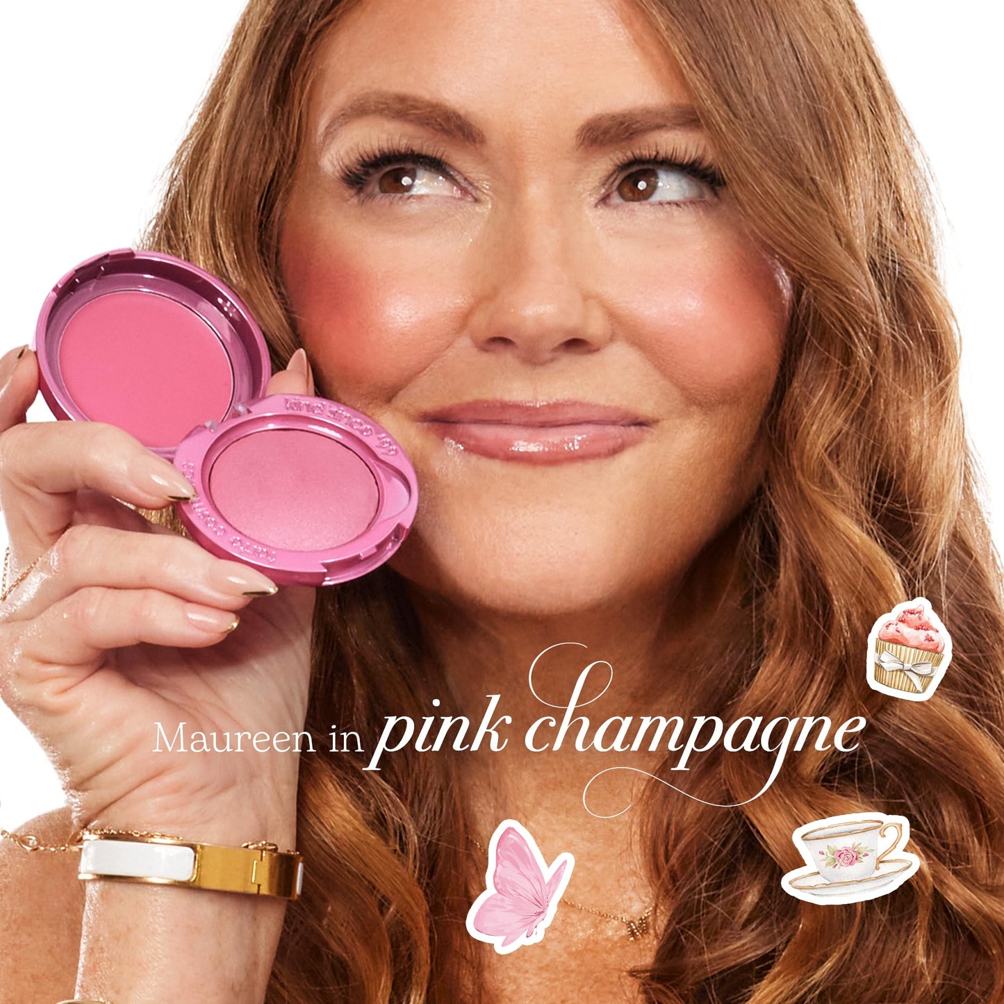 tarte macaron blush & glow duo - Multi-Use Longwear Makeup with Peptides, Cream & Powder Blush Duo with Blend Bar for a Buildable Bright Lifted Look, Vegan & Cruelty-Free, full size, pink champagne