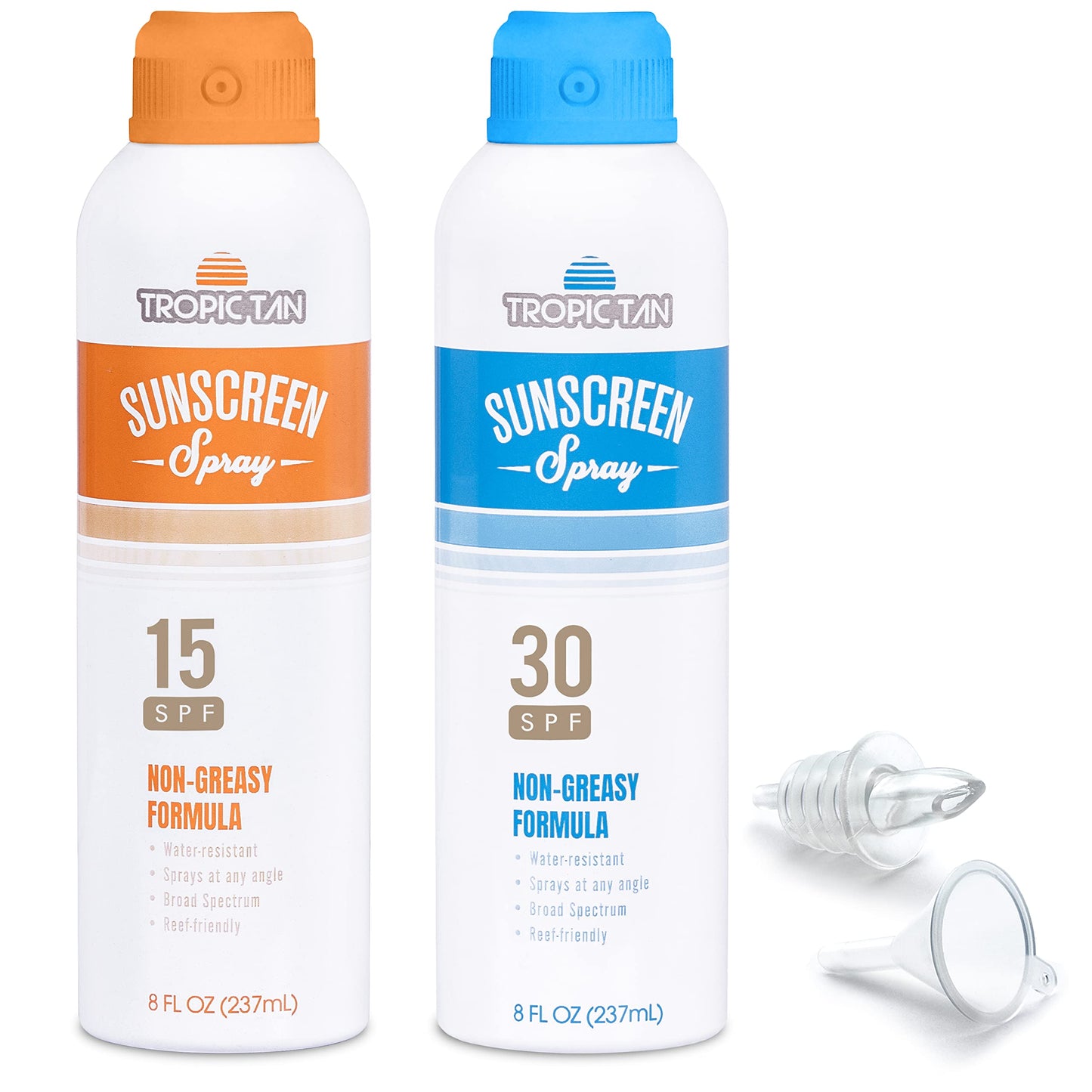 GoPong Aluminum Spray Bottle Sunscreen Flask 2 Pack (16 oz Total) - Hidden Alcohol Travel Flasks – Secret Liquor Containers for Beaches, Cruises, and Sports Events – Includes Funnel & Spout