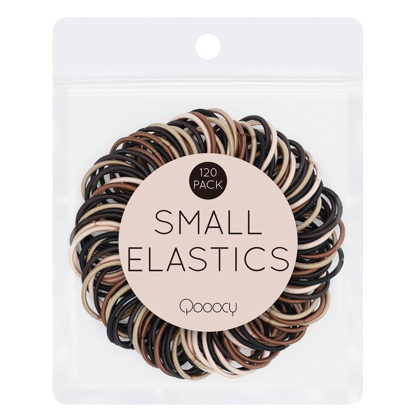Small Hair Ties for Thin Hair & Kids - 120 Pcs No-Damage Elastic Bands | 1 Inch, Black