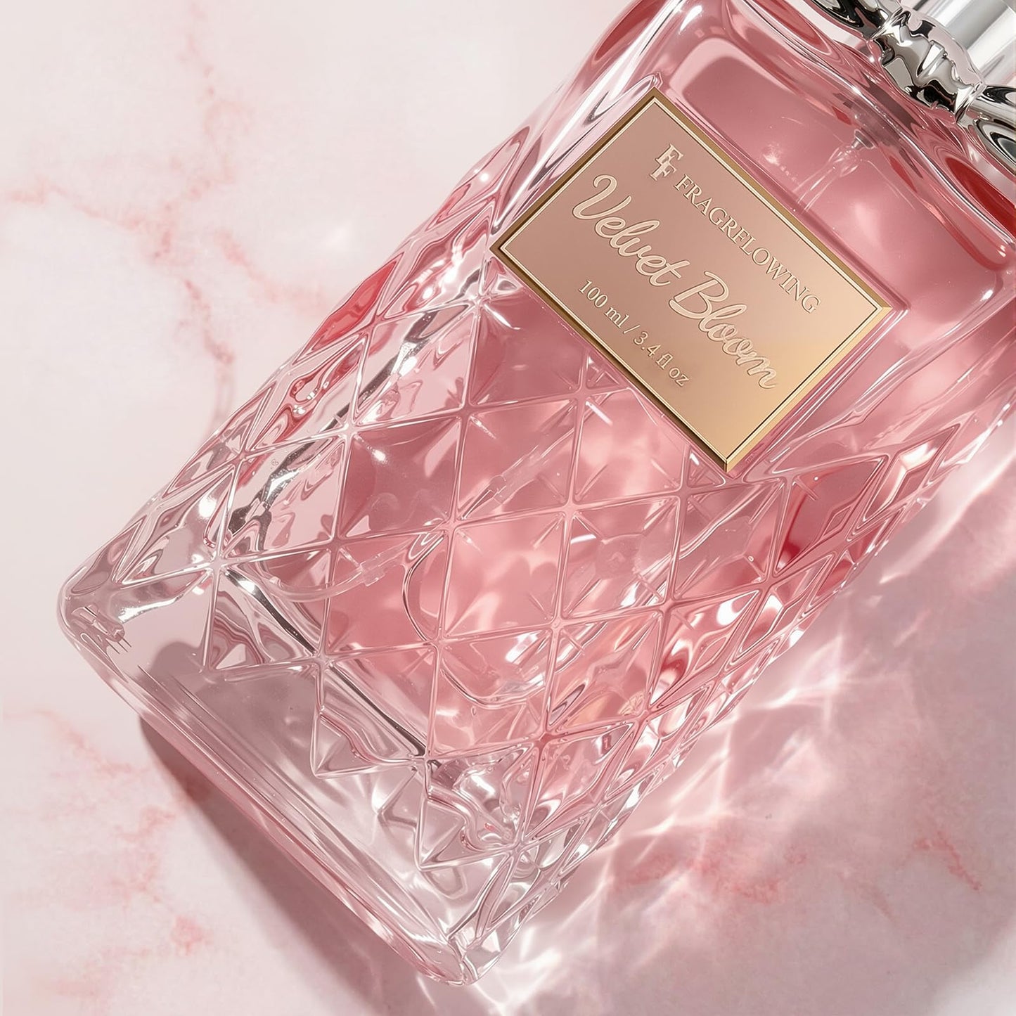 Perfume for Women, Alcohol-Free Long Lasting Floral Fragrance, Light & Soft Scent with Rose, Jasmine & Peony, Peach, Patchouli & Musk Base, 100ml / 3.4 fl oz, Gift for Women & Moms (Velvet Bloom)