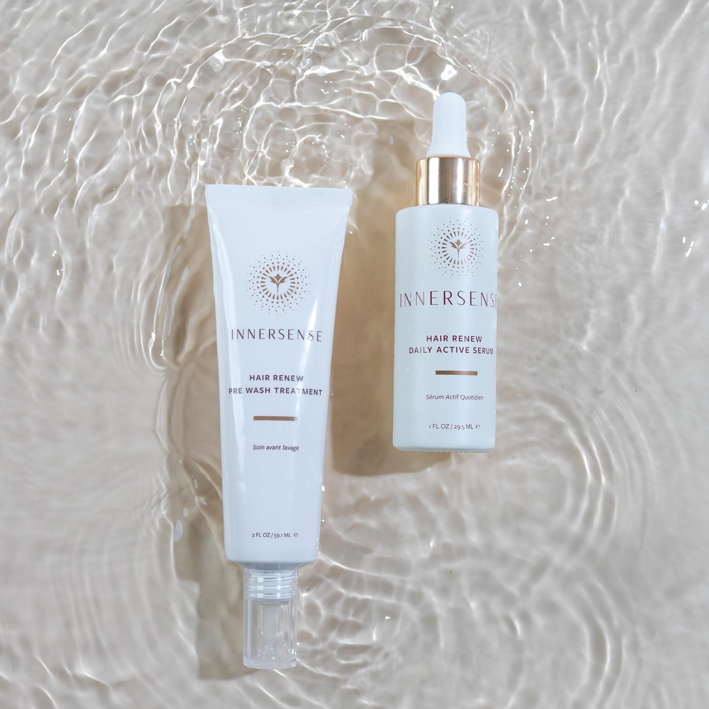 INNERSENSE - Renew Scalp Treatment Duo | Pre-Wash Treatment (2 oz) + Daily Active Serum (1 oz) | Purify, Nourish, Soothe | For Women & Men, Non-Toxic, Cruelty-Free, Clean Haircare