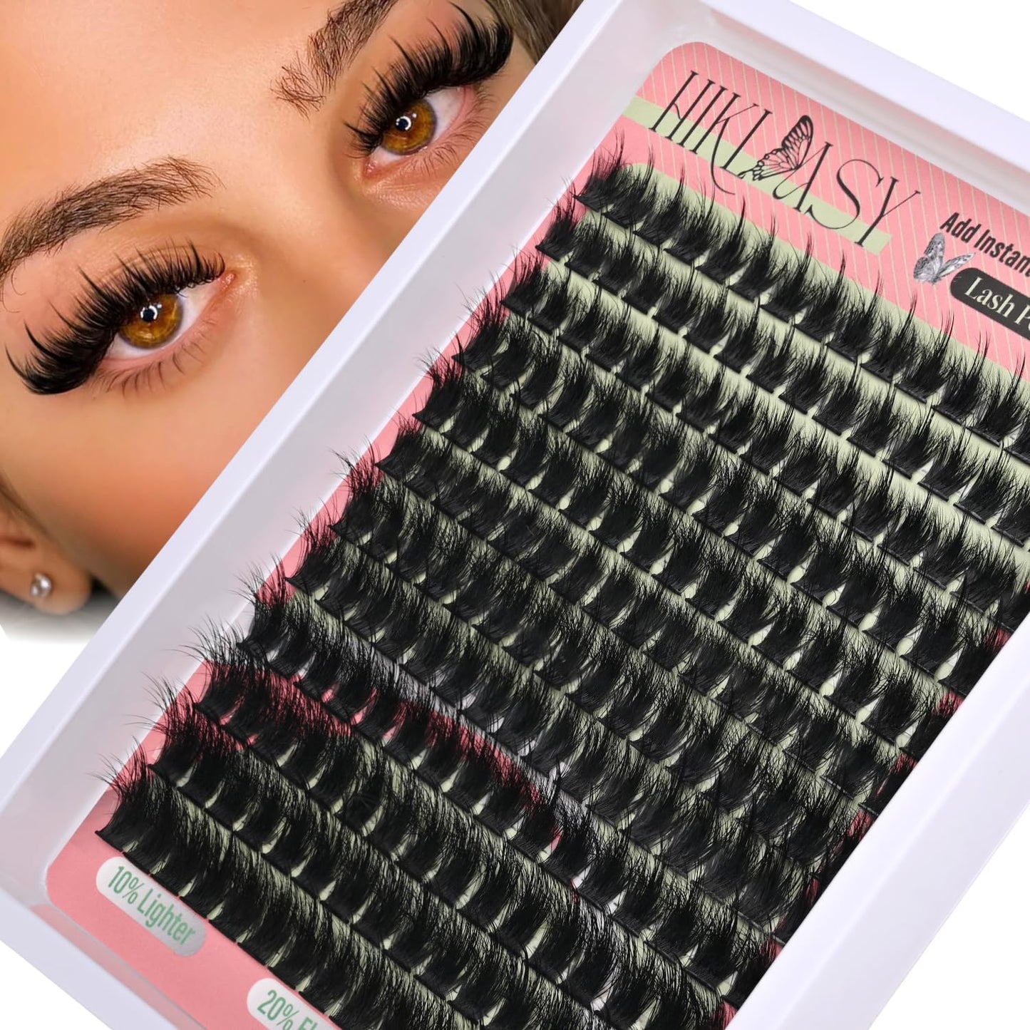 New Lash Clusters With Spikes 120D Wispy Manga Style 12-18mm Spiky Lash Cluster Bold Eyelash Extensions Locked Root Reusable Volume Spike Lashes Clusters D Curve DIY Salon Level For Gifts By Hiklasy