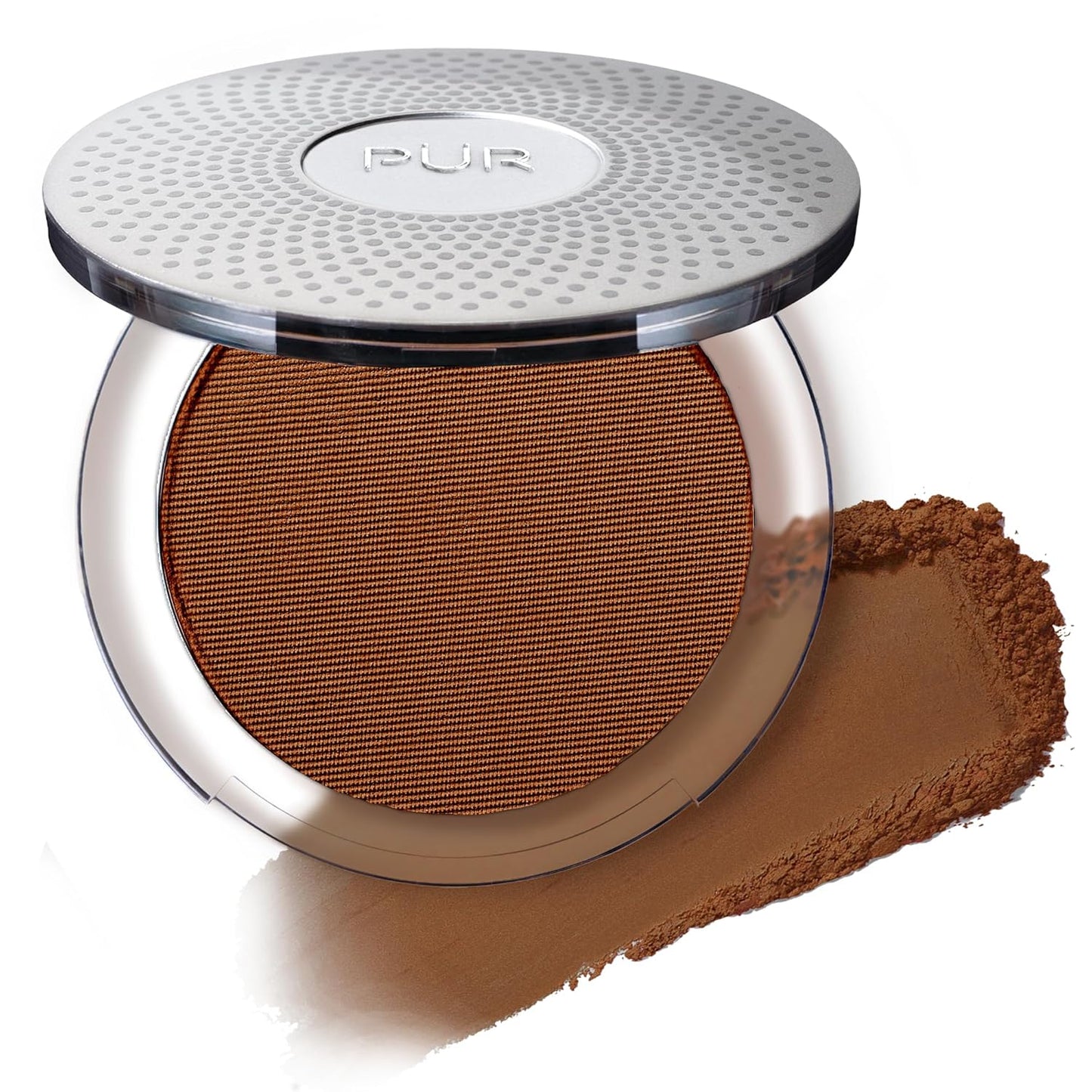 PÜR MINERALS 4-in-1 Pressed Mineral Makeup Powder Foundation with SPF 15 | Buildable Medium to Full Coverage Compact