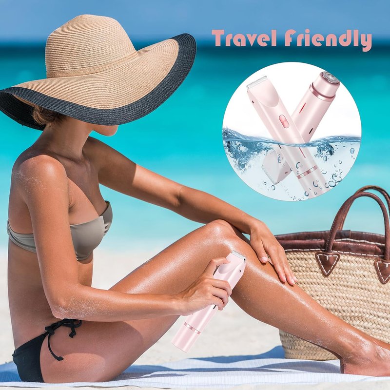 Bikini Trimmer for Women - 2-in-1 Precision Shaver & Trimmer | 120-Min Cordless Runtime, Pink
