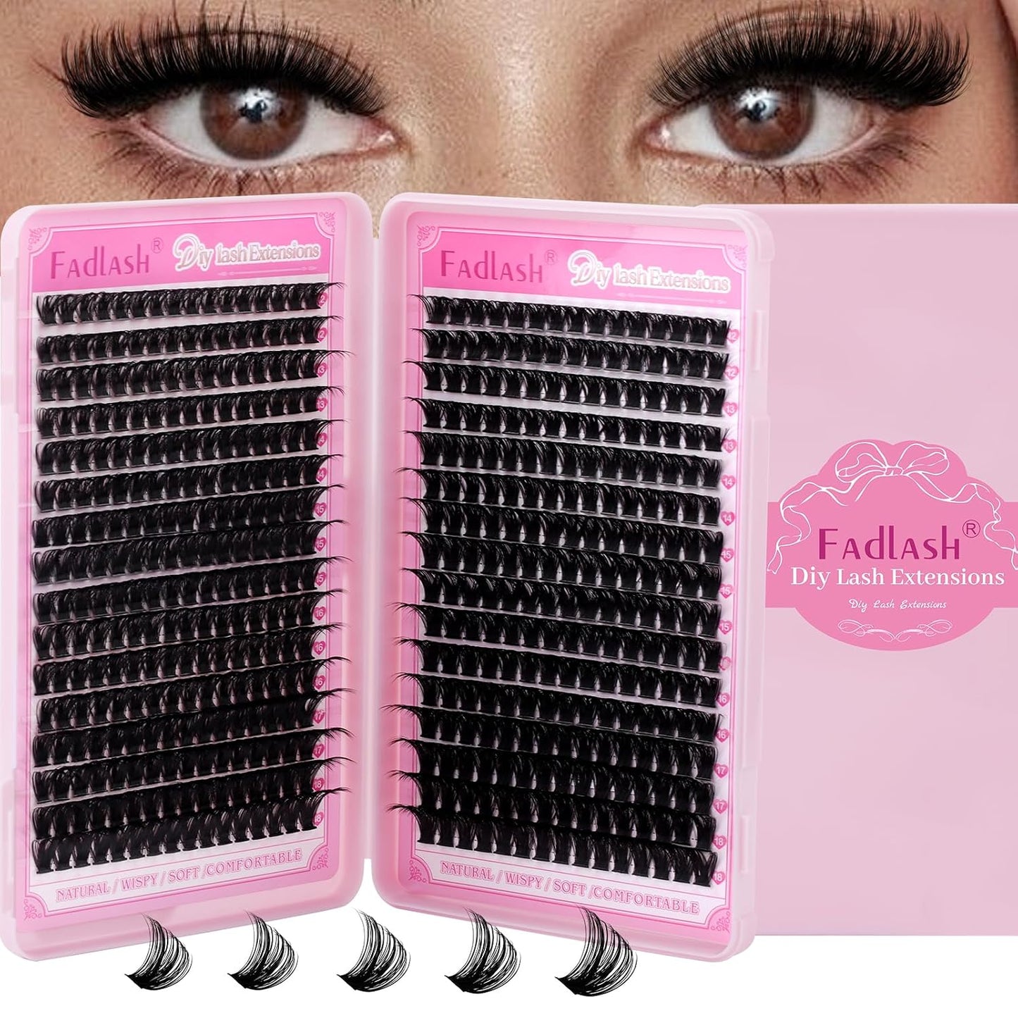 Eyelash Clusters - 80D & 100D D Curl Individual Lashes | 496PCS DIY Extensions 12-18mm