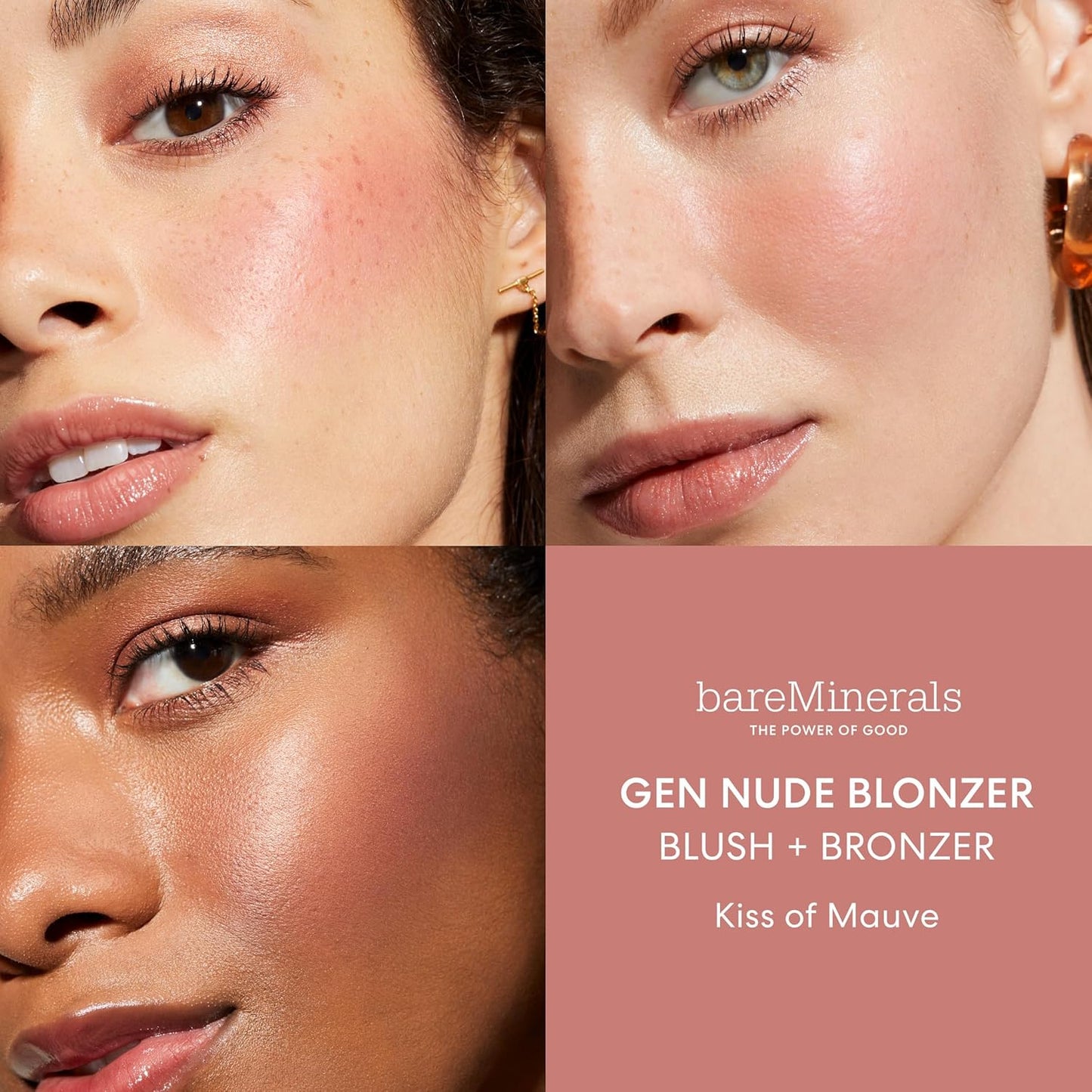 bareMinerals Gen Nude Blonzer - Talc-Free Blush & Bronzer Hybrid for Luminous All-Day Wear | Rosy-Bronze Shades