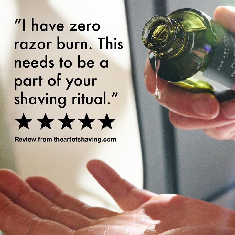 The Art of Shaving Pre Shave Beard Oil - Shaving Oil for Men, Protects Against Irritation and Razor Burn, Clinically Tested for Sensitive Skin, Sandalwood, 8.1 Fl Oz