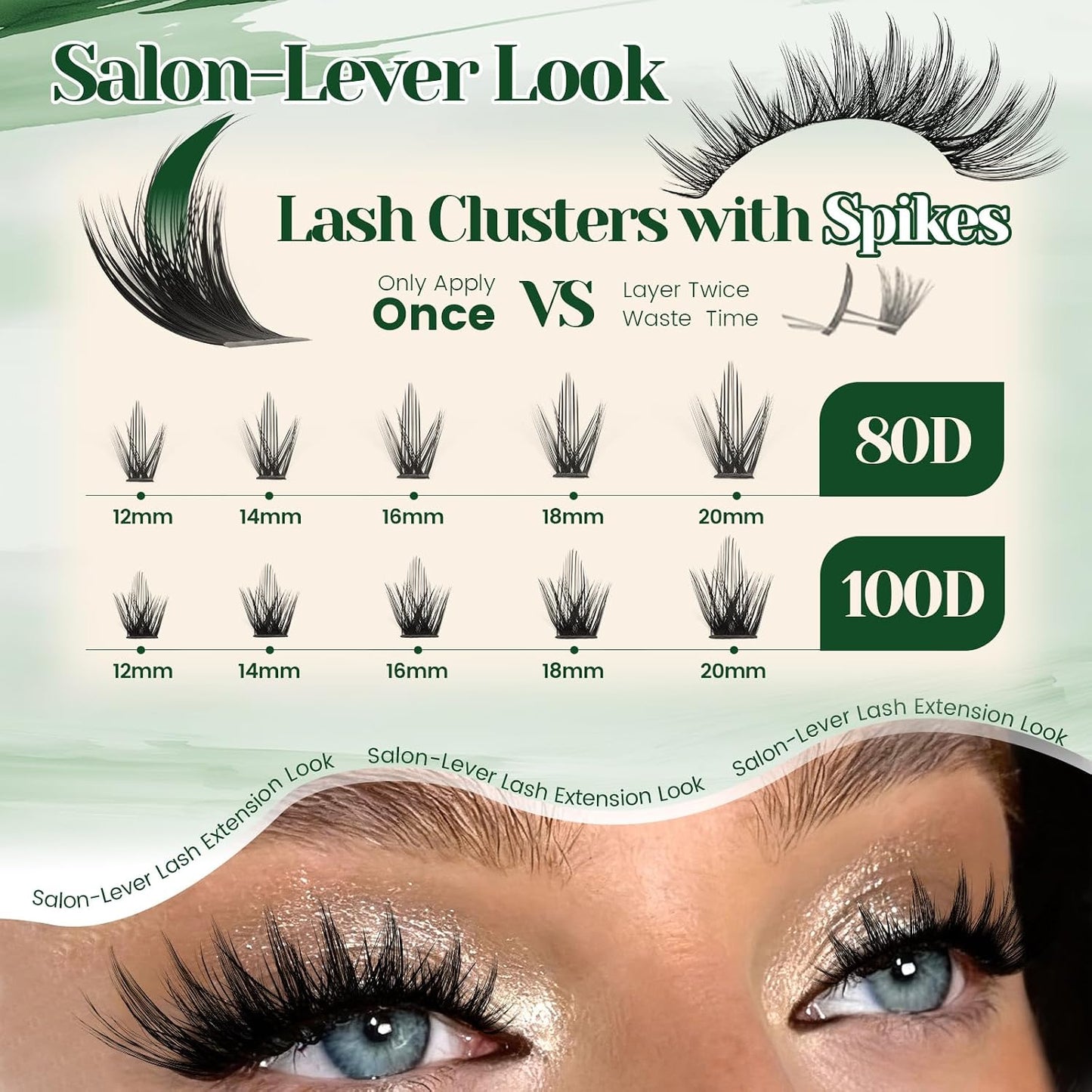 Spiky Manga Lash Clusters - 12-20mm Anime Eyelash Extensions | 80D & 100D Volume DIY Fairy Lashes