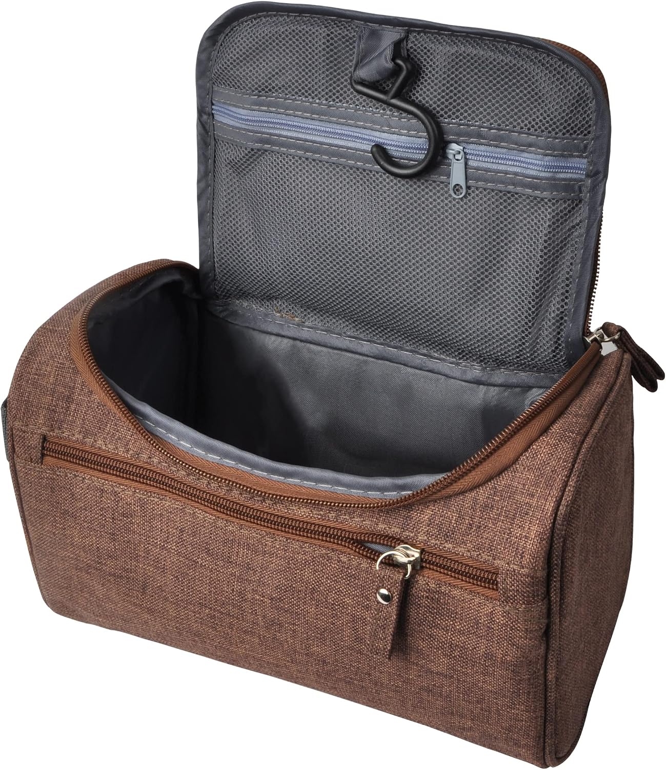Men's Toiletry Bag - Compact Travel Shaving Kit | Camo Dark Green Design