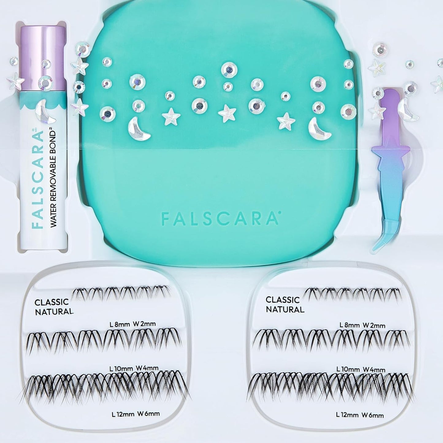 Falscara False Eyelashes - Contact Lens Friendly Lash Clusters | Reusable 8mm-12mm Easy Application