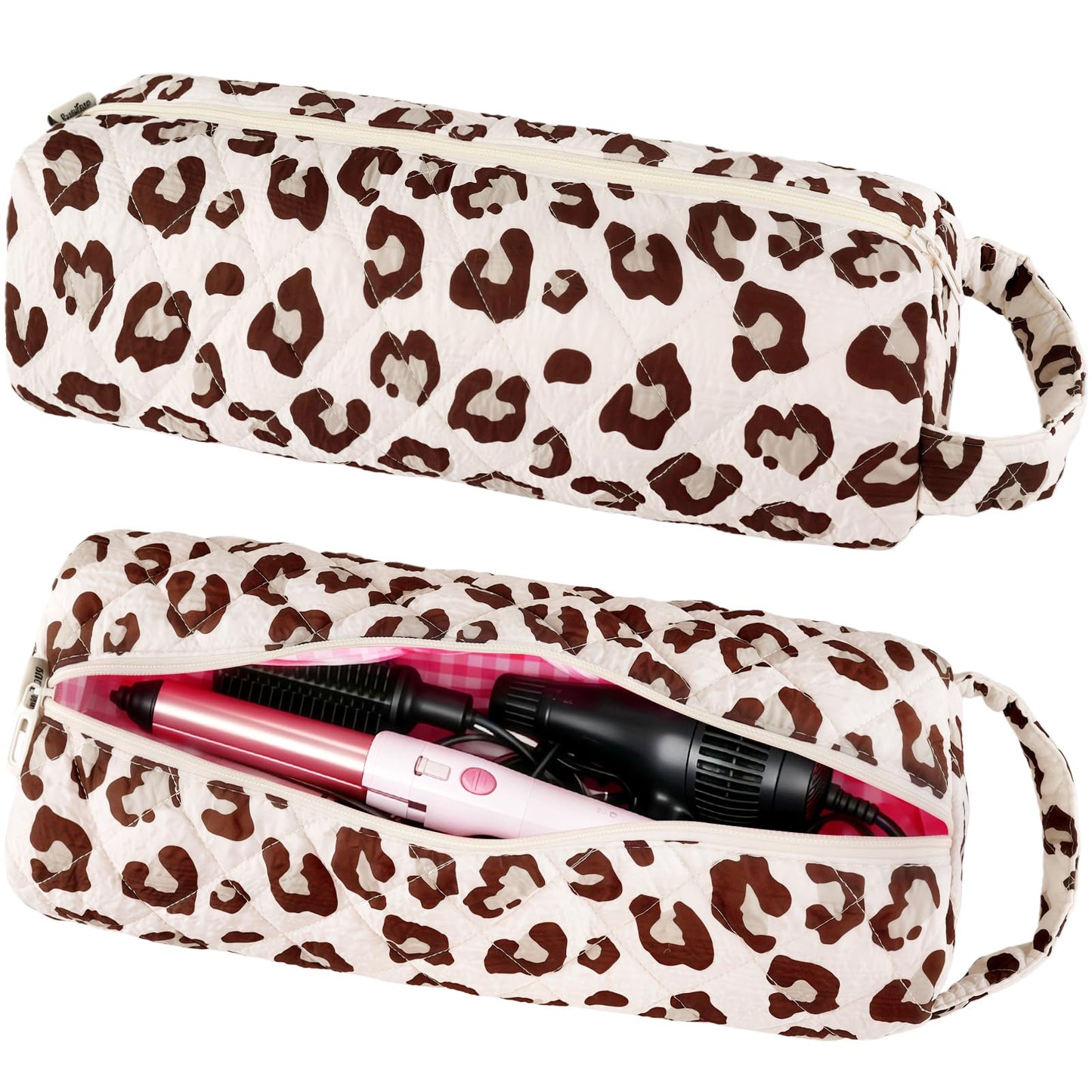 Hair Tools Travel Bag for Shark Flex Style Case for Dyson Air wrap Hair Dryer Carrying Bag Quilted Travel Hair Tool Bags Large Portable Flat Curling Iron Organizer Storage Case Women Accessories-C