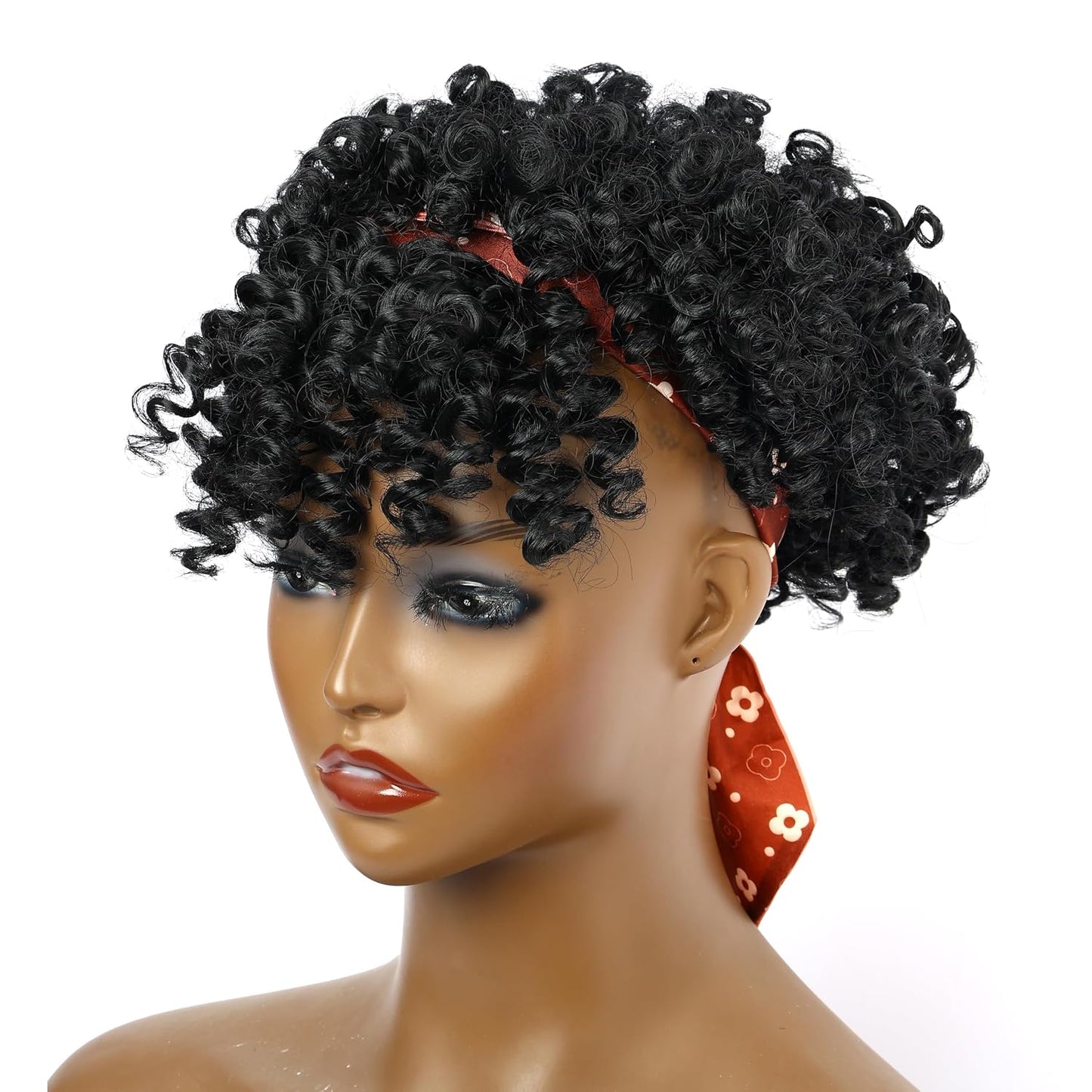 Afro Puff Drawstring Ponytail - Kinky Curly Hair Extension for Black Women | Natural Black, Short 1B Color