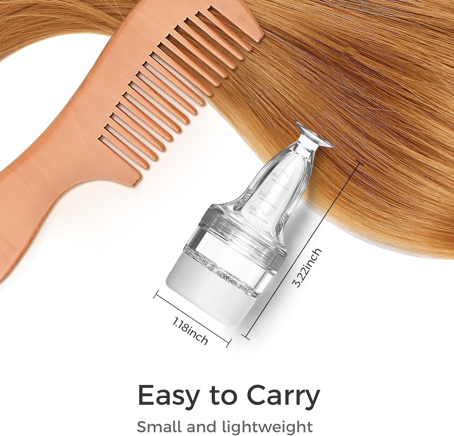 Minoxidil Applicator Tool - Quick & Mess-Free Hair Serum Application | Compact Brush & Comb for Scalp Use