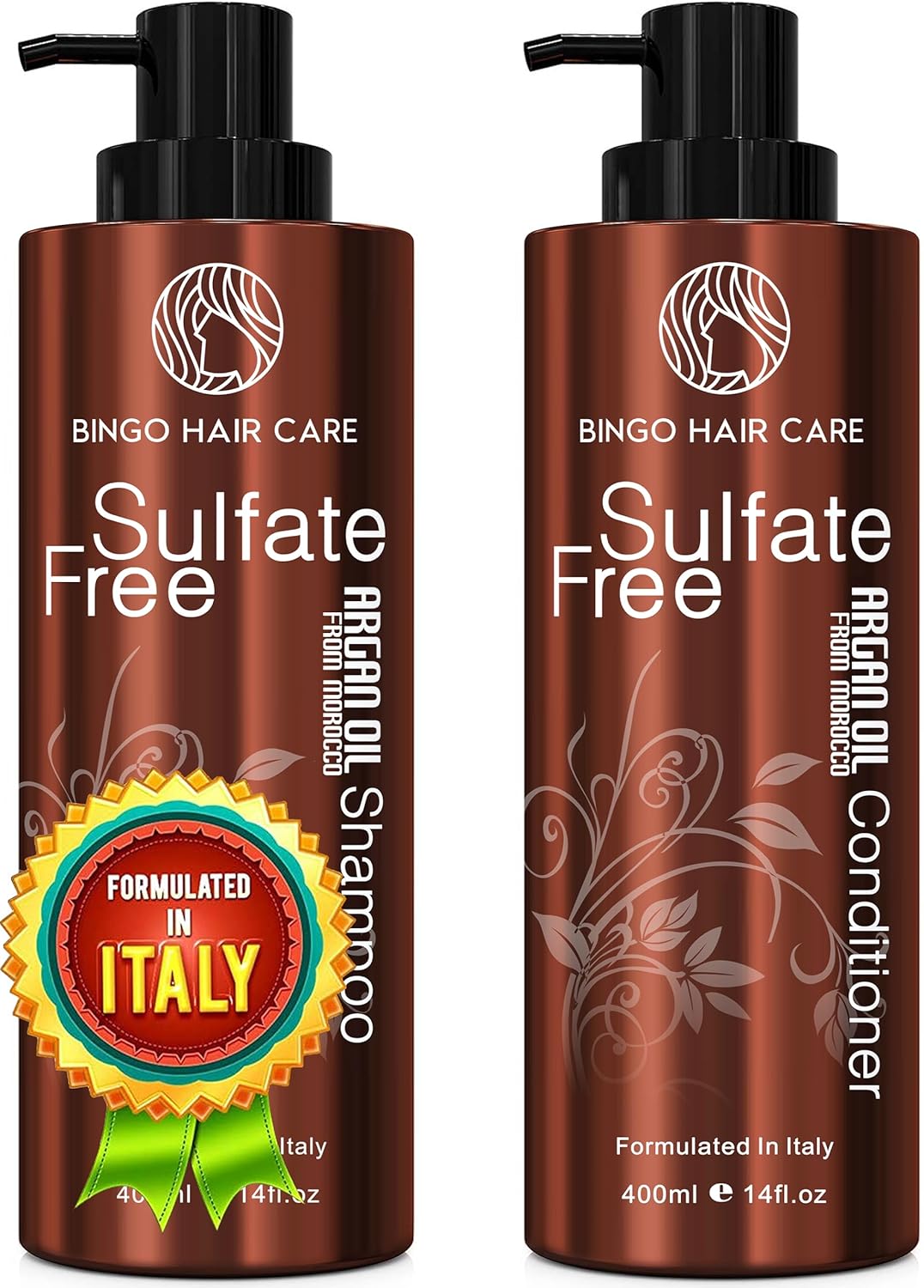 Moroccan Argan Oil Shampoo & Conditioner Set - Sulfate-Free Hydrating Care | Deep Moisturizing for Color & Curly Hair