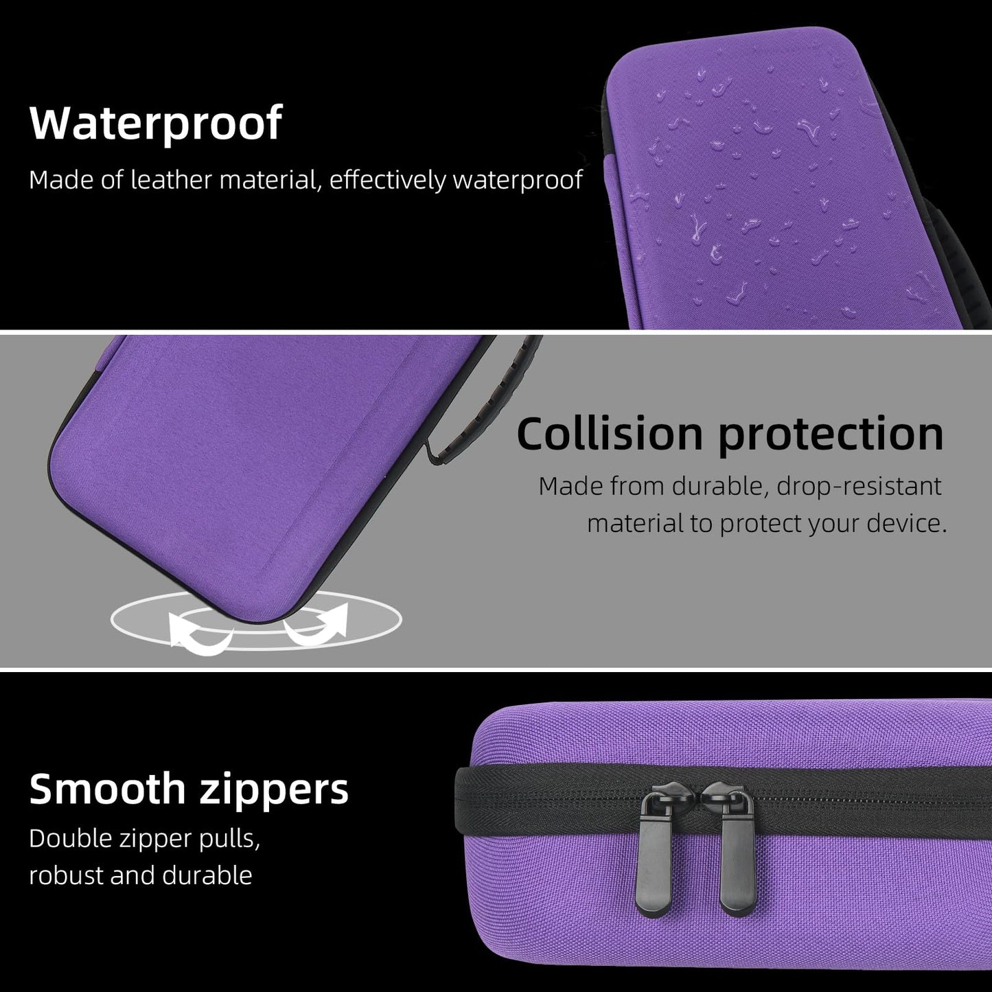 Guganas Hard travel Case Compatible with Dyson Airstrait Straightener, Carrying storage Bag for Airstrait HT01. (Purple)