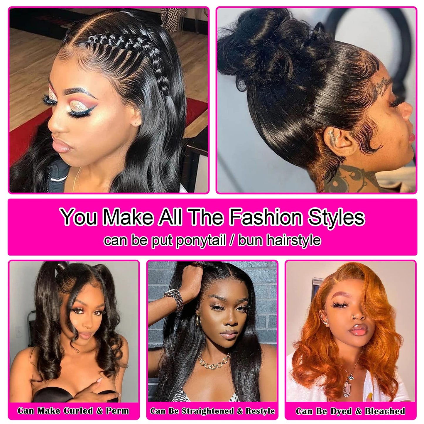 Aicrelery 30 Inch 13x6 Lace Front Wigs Human Hair Body Wave 13x6 HD Lace Frontal Wigs for Women Pre Plucked With Baby Hair 180 Density Glueless Body Wave Frontal Wig Free Part Natural Color