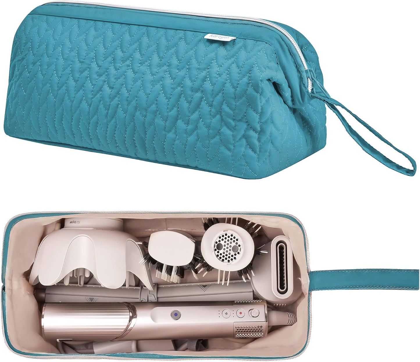 Dyson Airwrap Hair Dryer Case - Shark Flex Style Travel Organizer | Beige