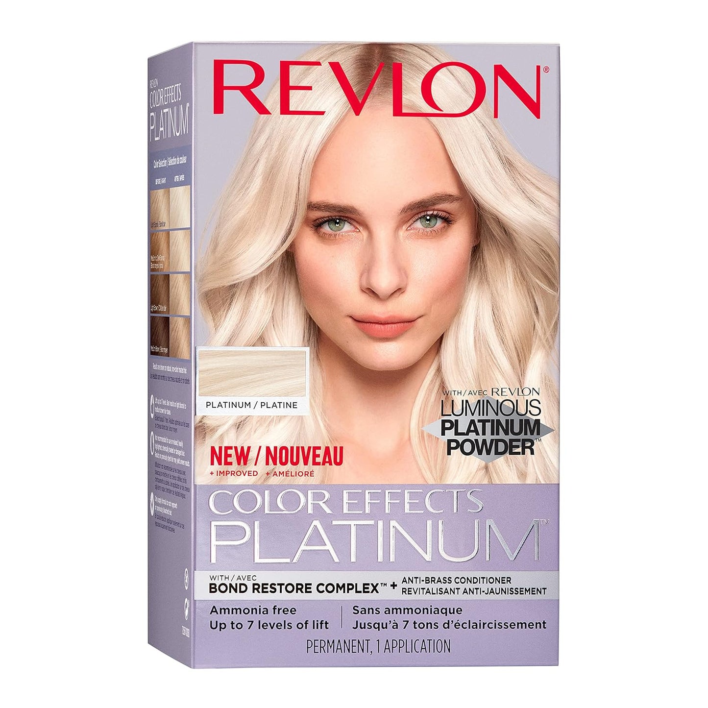 Revlon Color Effects Permanent Highlighting Kit - Ammonia & Paraben Free Hair Dye, 60 Platinum, 8 Oz