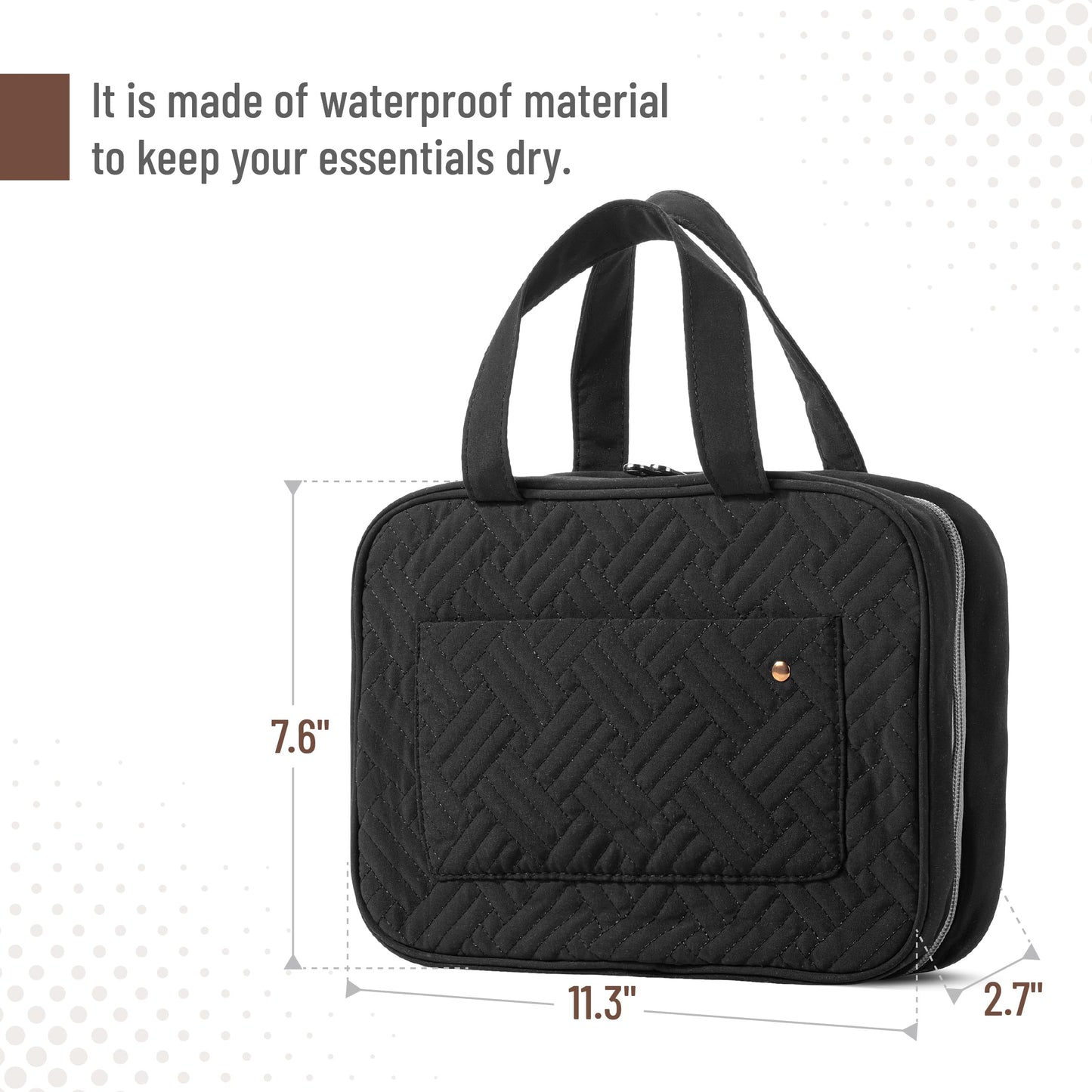 Ms. Pen- Travel Toiletry Bag Organizers, Black