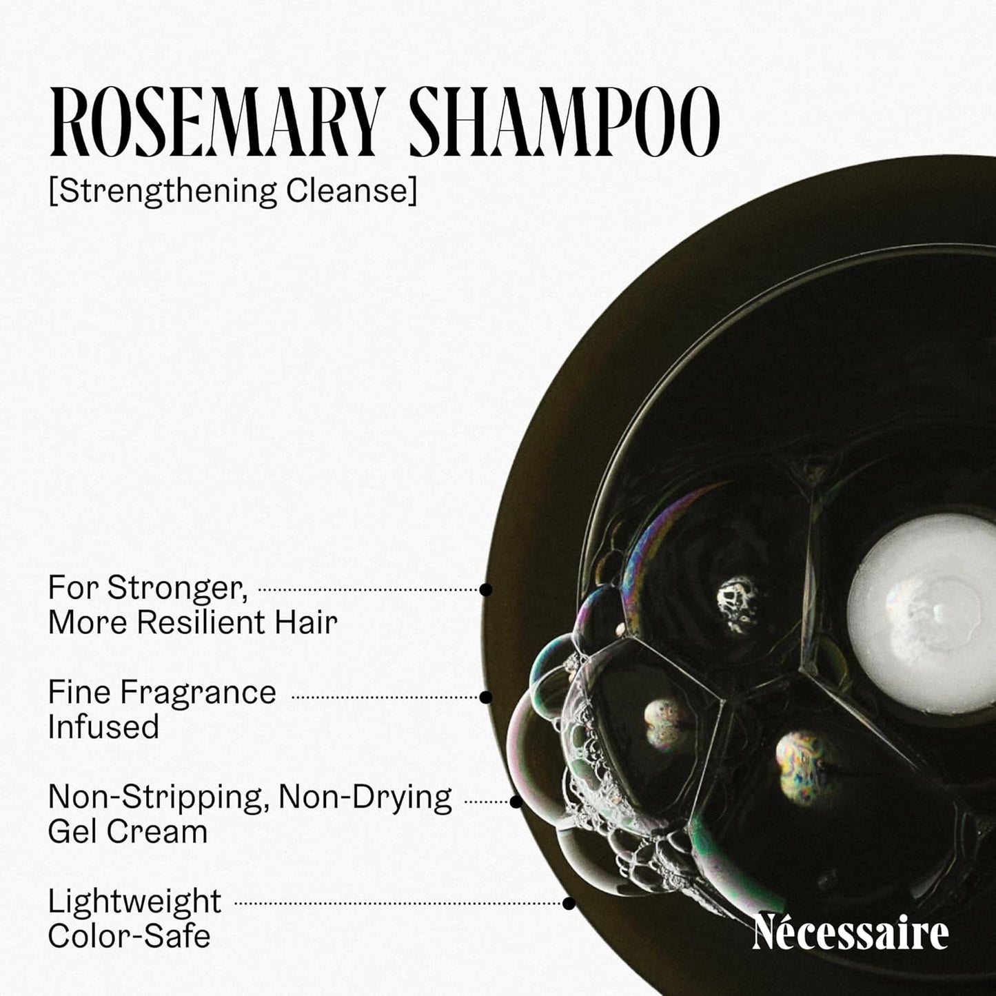 Rosemary Shampoo - Multi-Protein Strengthening Cleanse for Thinning Hair | Sulfate-Free, Color-Safe, 250 ml / 8.4 oz